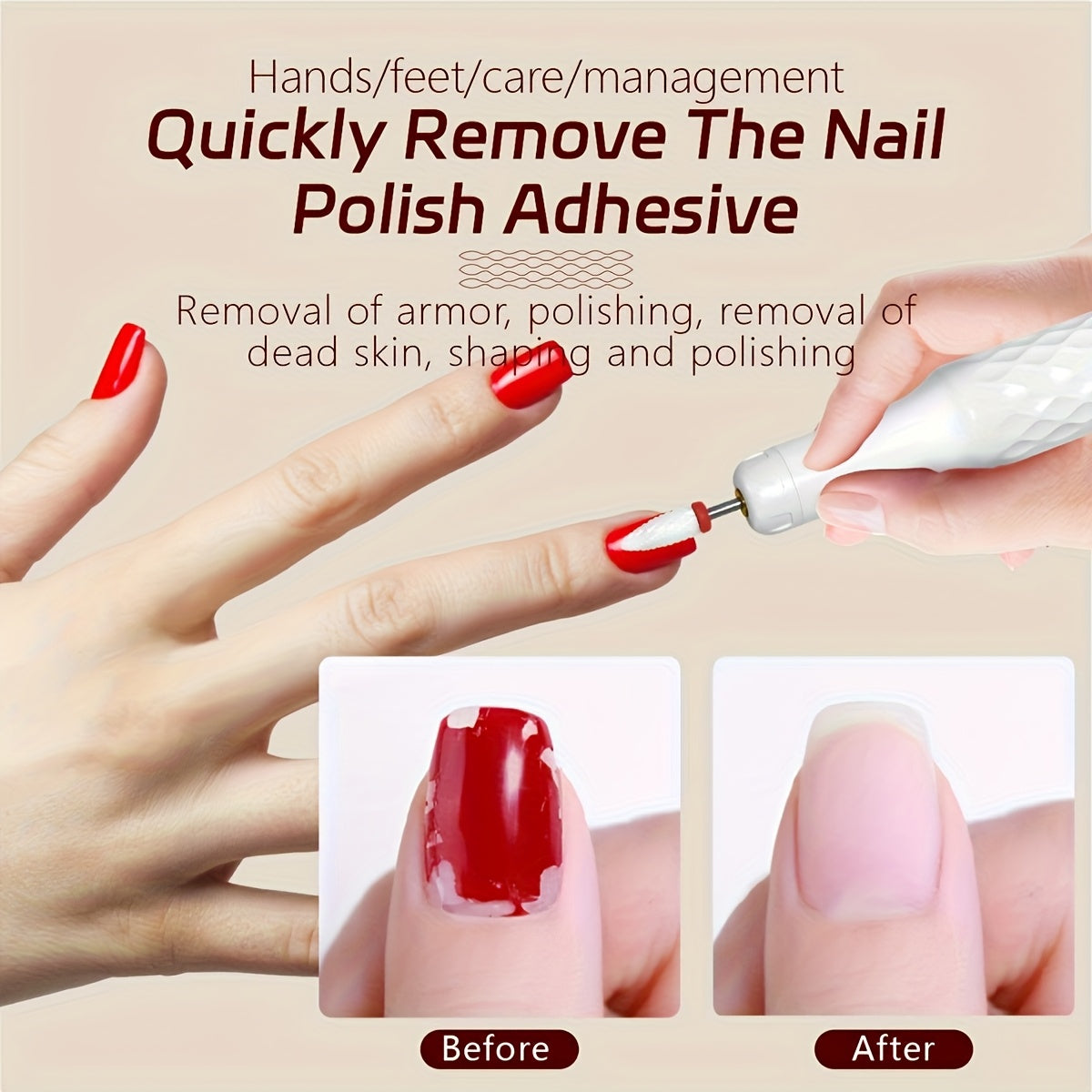 Dermalux™ Wireless Electric Nail Drill Set