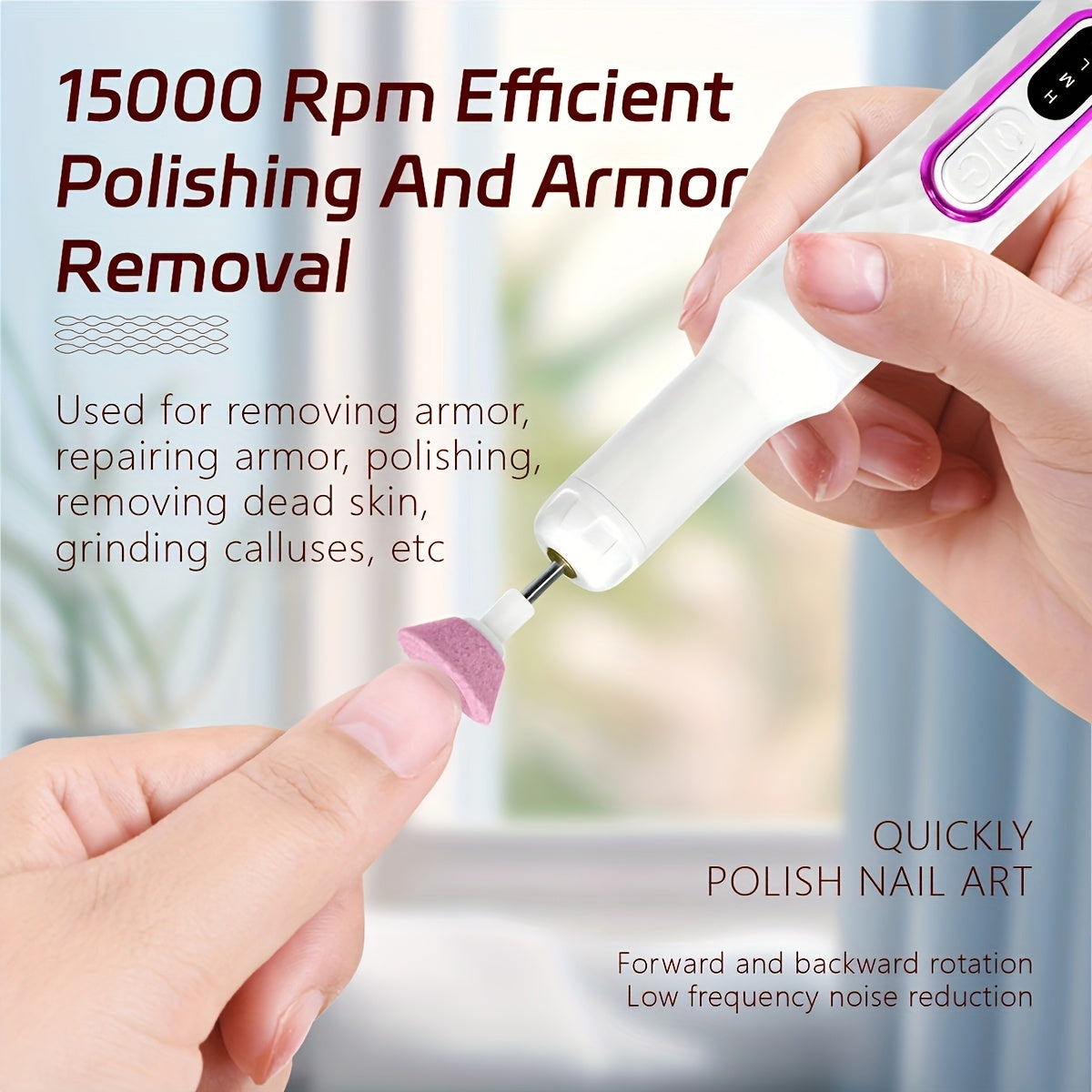 Dermalux™ Wireless Electric Nail Drill Set