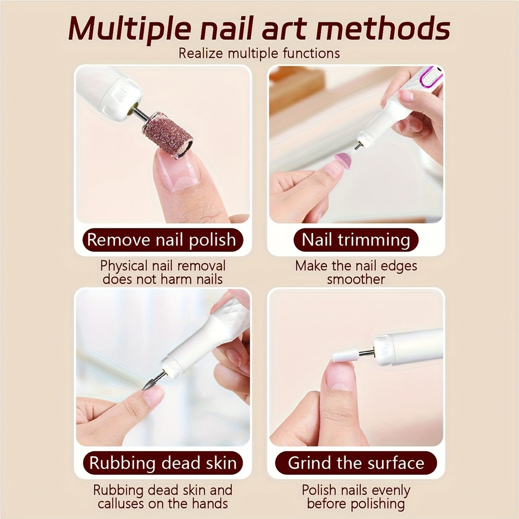 Dermalux™ Wireless Electric Nail Drill Set